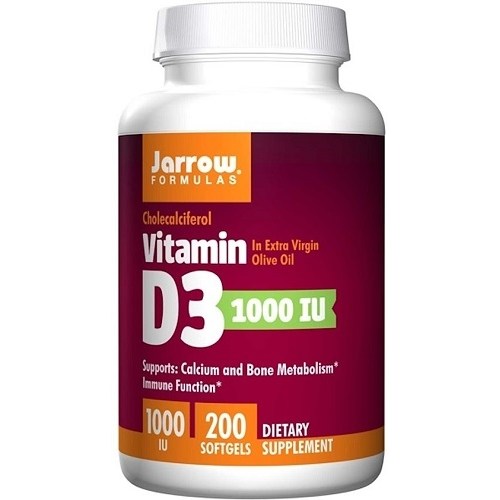 Vitamin D-3 1000IU Jarrow Formulas 200softgels