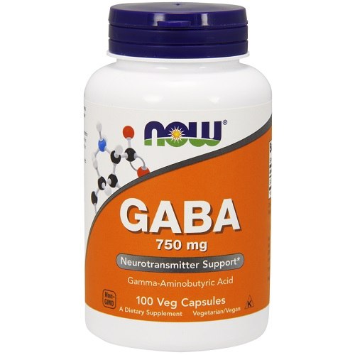 GABA 750mg Now Foods 100v-caps